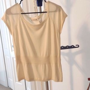 LizCute cream colored sweater  with braided belt size L* great condition